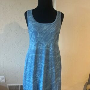 COLUMBIA WOMEN'S Blue Swirl SLEEVELESS Omni-Freeze Dress Sz S